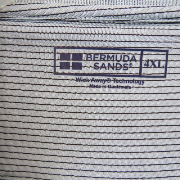 Bermuda Sands Men's Short‎ Sleeve Polo Shirt 4XL, 100% Polyester - Picture 2 of 6